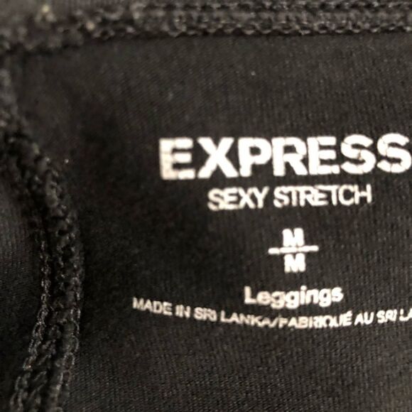 Express black sexy stretch leggings with zippers at ankles size M - Picture 4 of 5